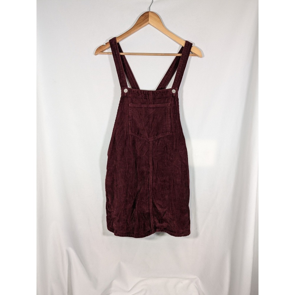Top Shop petite MOTO Purple corduroy dungaree dress size 8 petite
